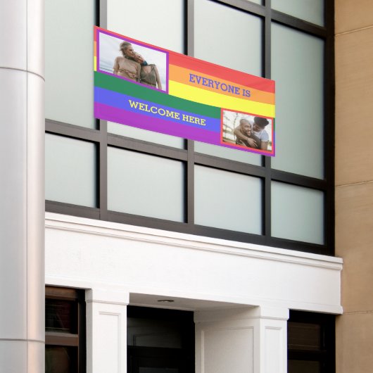 LGBT-vlag aangepaste foto Spandoek (Buitenkant Gebouw)