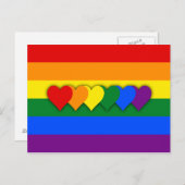 LGBT-vlag Briefkaart (Voorkant / Achterkant)