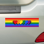 LGBT-vlag bumpersticker (Op auto)