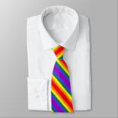 LGBT+ Vlag Diagonale Streep Stropdas (Gebonden)