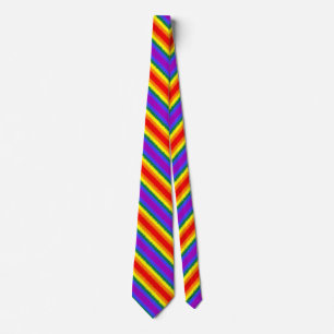 LGBT+ Vlag Diagonale Streep Stropdas