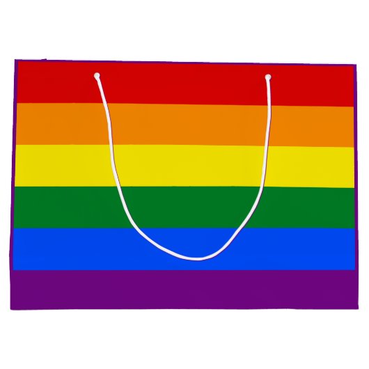 LGBT vlag Drawstring Backpack Groot Cadeauzakje (Achterkant)