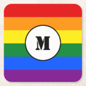 LGBT vlag Drawstring Backpack Kartonnen Onderzetters (Voorkant)