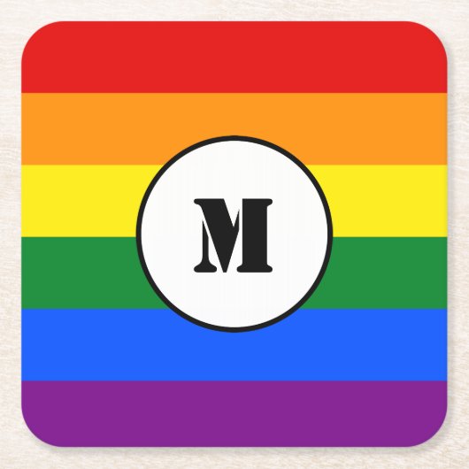 LGBT vlag Drawstring Backpack Kartonnen Onderzetters (Voorkant)