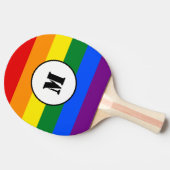 LGBT vlag Drawstring Backpack Tafeltennisbatje (Zijkant)