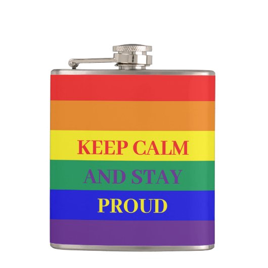 LGBT Vlag Flask Heupfles (Voorkant)