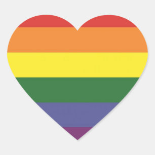 LGBT-vlag (Gay) Hart Sticker