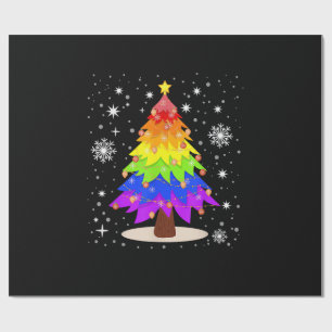 LGBT Vlag Kerstboom Prettig Kerstfeest Homoseksuee Cadeaupapier