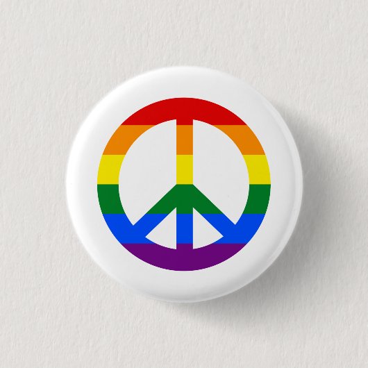 LGBT-vlag: knop voor vredesvlag Ronde Button 3,2 Cm (Voorkant)