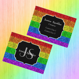 LGBT-vlag levendig regenboog glitters schittering Visitekaartje