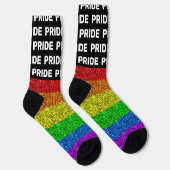 LGBT vlag levendige glitter sparkle patroon trots Sokken (Rechts)