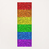 LGBT vlag levendige regenboog glitter sparkle trot Yogamat (Voorkant)