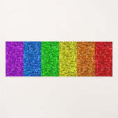 LGBT vlag levendige regenboog glitter sparkle trot Yogamat (Voorkant (horizontaal))