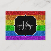 LGBT vlag levendige regenboog glitters schittering Visitekaartje (Achterkant)