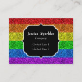 LGBT vlag levendige regenboog glitters schittering Visitekaartje (Voorkant)
