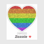 LGBT-vlag levendige regenbooglitter zorgt voor har Sticker (Vel)