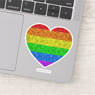 LGBT-vlag levendige regenbooglitter zorgt voor har Sticker