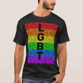 LGBT vlag levendige regenboogvonken passen T-shirt (Voorkant)