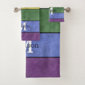  LGBT-vlag: ongeremde regenboogmonogram Bad Handdoek (Insitu)