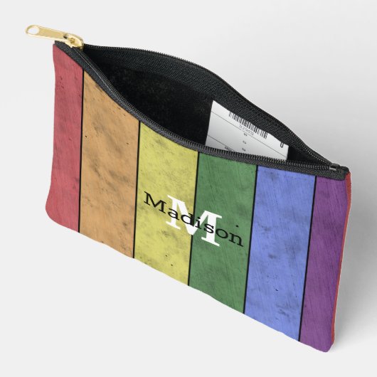  LGBT-vlag: ongeremde regenboogmonogram Etui (Open)
