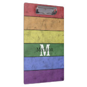  LGBT-vlag: ongeremde regenboogmonogram Klembord (Rechts)
