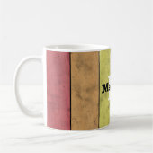  LGBT-vlag: ongeremde regenboogmonogram Koffiemok (Links)