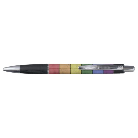  LGBT-vlag: ongeremde regenboogmonogram Pen (Achterkant)