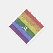  LGBT-vlag: ongeremde regenboogmonogram Servet (Hoek)