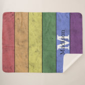 LGBT-vlag: ongeremde regenboogmonogram Sherpa Deken (Voorkant (horizontaal))