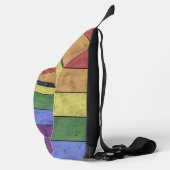  LGBT-vlag: ongeremde regenboogmonogram Sling Bag (Rechts)