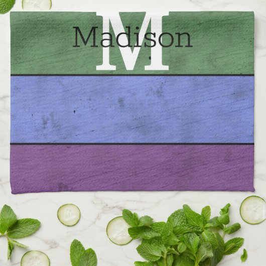  LGBT-vlag: ongeremde regenboogmonogram Theedoek (Gevouwen)