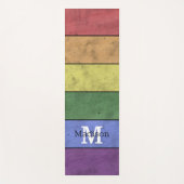  LGBT-vlag: ongeremde regenboogmonogram Yogamat (Voorkant)