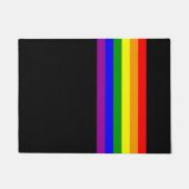 LGBT-vlag op zwart Deurmat (Voorkant)