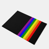LGBT-vlag op zwart Deurmat (Schuin)
