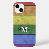  LGBT vlag pride noodgedwongen zwart Monogram Case-Mate iPhone Case (Achterkant)