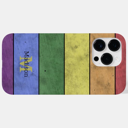 LGBT vlag pride noodgedwongen zwart Monogram Case-Mate iPhone Case (Achterkant (horizontaal))