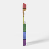 LGBT vlag pride noodgedwongen zwart Monogram iPhone Hoesje (Linkerkant)