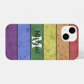 LGBT vlag pride noodgedwongen zwart Monogram iPhone Hoesje (Achterkant horizontaal)