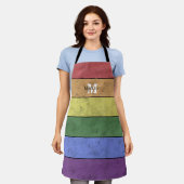 LGBT vlag pride noodgedwongen zwart Monogram Schort (Gedragen)