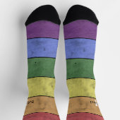  LGBT vlag pride noodgedwongen zwart Monogram Sokken (Top)
