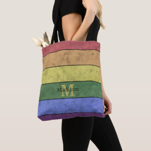  LGBT vlag pride noodgedwongen zwart Monogram Tote Bag