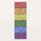 LGBT vlag pride noodgedwongen zwart Monogram Yogamat (Voorkant)