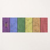 LGBT vlag pride noodgedwongen zwart Monogram Yogamat (Voorkant (horizontaal))