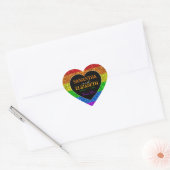 LGBT-vlag regenboog fonkelt hart bruiloft Dank u Hart Sticker (Envelop)