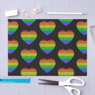 LGBT vlag regenboog hart sparkles homohuwelijk Tissuepapier