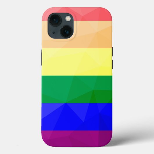 LGBT-vlag regenboog lijnen geometrisch gaas patroo Case-Mate iPhone Case (Achterkant)