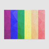 LGBT-vlag regenboog lijnen geometrisch mesh patroo Tissuepapier (Voorkant)
