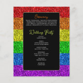 LGBT-vlag regenboog sparren homoseksuele bruiloft (Achterkant)