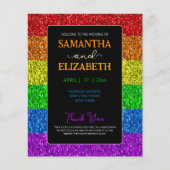 LGBT-vlag regenboog sparren homoseksuele bruiloft (Voorkant)