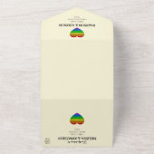 LGBT-vlag regenboog sparren homoseksuele bruiloft All In One Uitnodiging (Buitenkant)